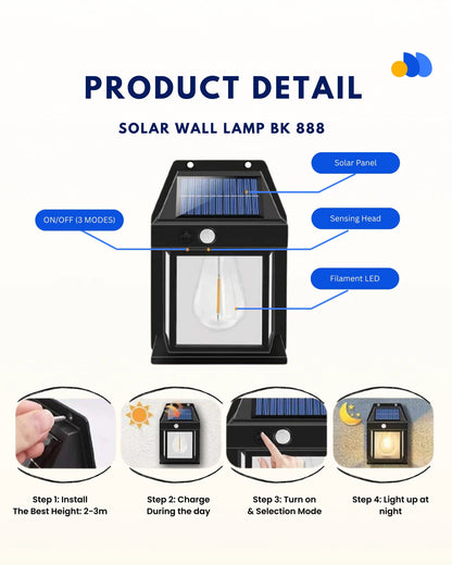 DLC - Solar Wall Lamp  مصباح الحائط الشمسي DLC